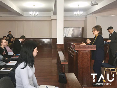 Guest lecturer -  the deputy head of the Department of Justice of the city Nur-Sultan