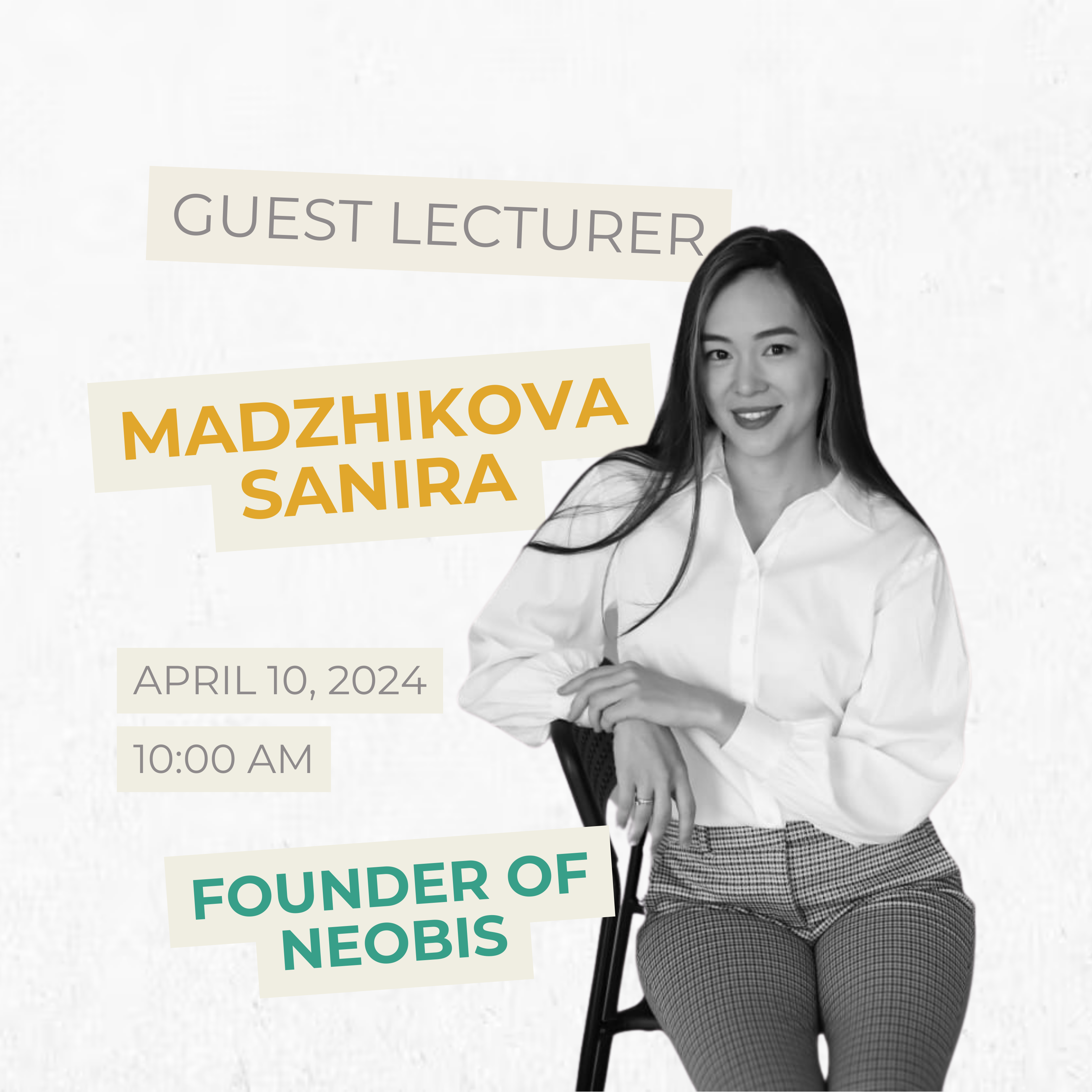 A guest lecture by an expert in the field of IT, the founder of Neobis